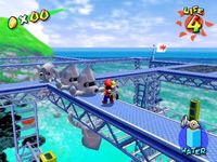 une photo d'Ã©cran de Super Mario Sunshine sur Nintendo Gamecube